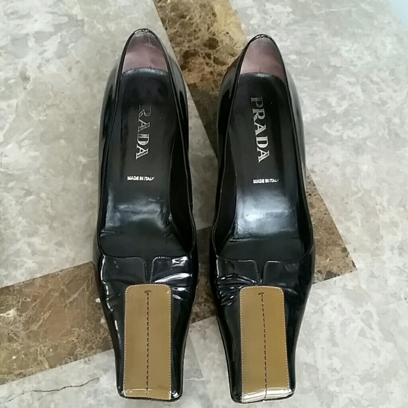 Prada Shoes - Prada Square Toe Heels Sz 39